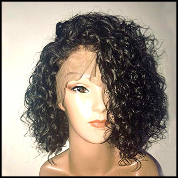 Short Curly Lace Front Wig Pixie Cut Water Wave Bob Human Hair Pre Plucked main image 4